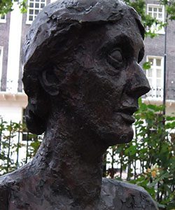 Stephen Tomlin, Bust of Virginia Woolf, original 1931, bronze copy in Tavistock Square, London 